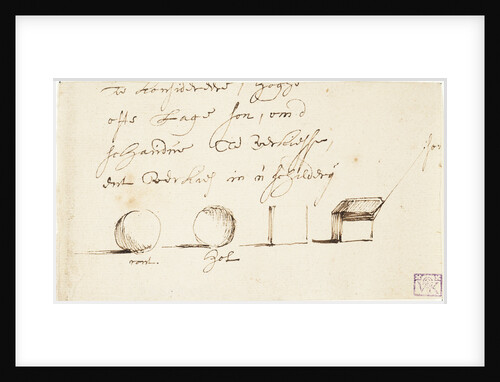 Studies of shadow on square and round objects by Willem Van de Velde the Younger