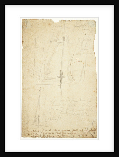 Studies of shadows on topsail by Willem Van de Velde the Younger