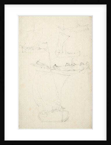 Sketches of a hoeker by Willem Van de Velde the Younger