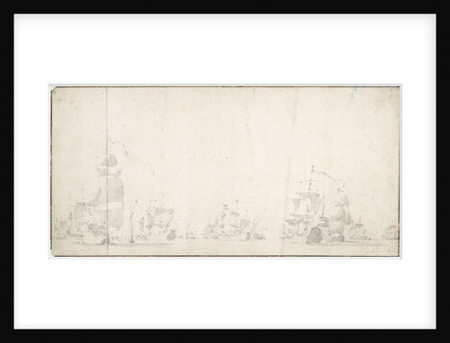 De Ruyter's voyage to Bergen, autumn 1665; the Dutch fleet lying by by Willem van de Velde the Elder