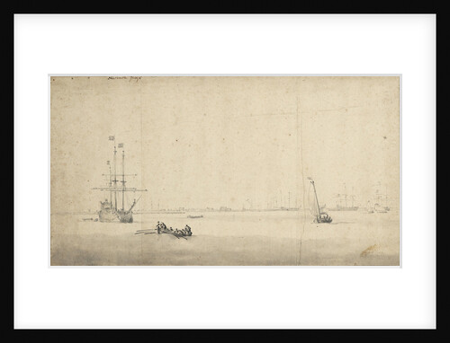 Shipping off Hellevoetsluis by Willem Van de Velde the Younger