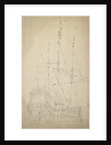 Portrait of the 'Burcht van Leiden' by Willem Van de Velde the Younger