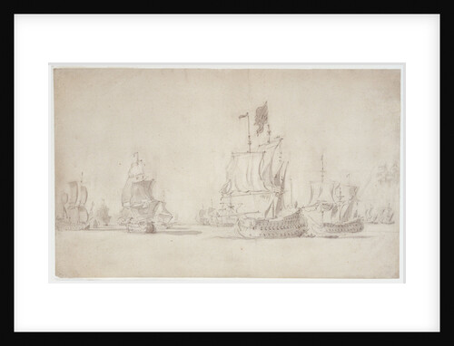 Removing wounded in the allied fleet after the first battle of Schoonevelt, 31 May - 10 June 1673 by Willem van de Velde the Elder