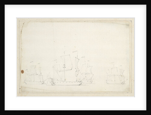 English ships in stays by Willem Van de Velde the Younger