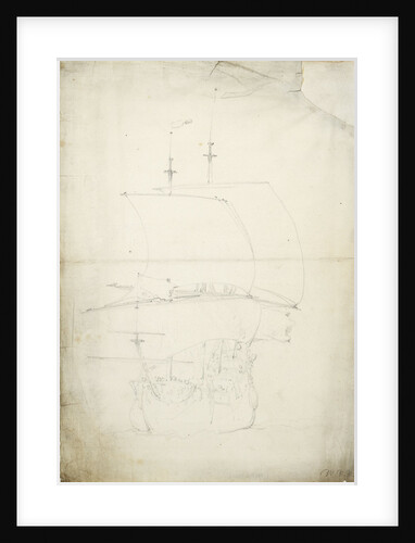 An English ship close-hauled in a breeze by Willem Van de Velde the Younger