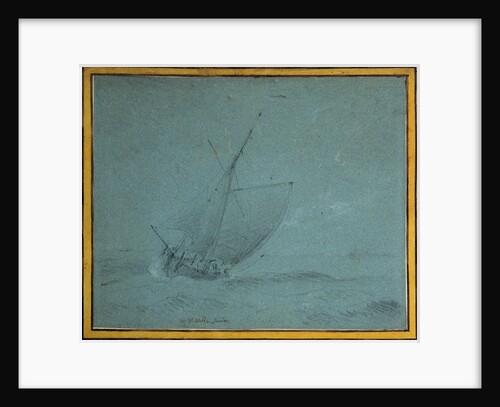 A hoy close-hauled in a strong breeze by Willem Van de Velde the Younger