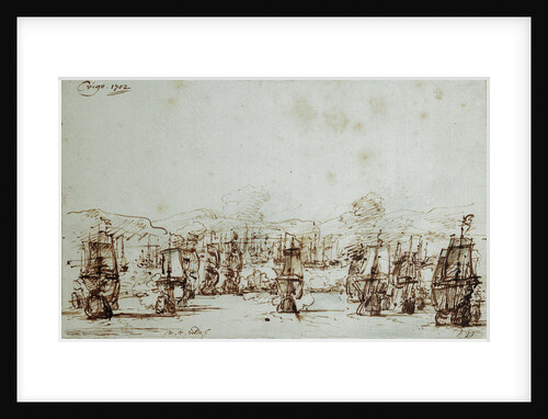 The action at Vigo, 12/23 October 1702 by Willem Van de Velde the Younger