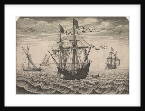 Galleon at anchor by Pieter Brueghel