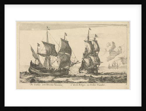 The Dutch ships 'Liefde' and 't'Geele Fortuyn' by Reinier Nooms