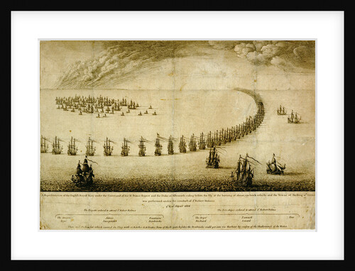 The English Navy running before the Vly, 1666 by Wenceslaus Hollar