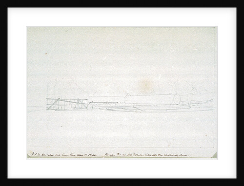 Slough. The 40ft reflector with all the woodwork down by John Frederick William Herschel