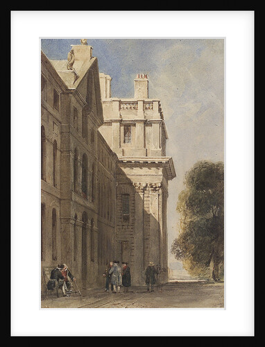 The eastern side of the Queen Anne Court, Greenwich Hospital by David Cox Junior