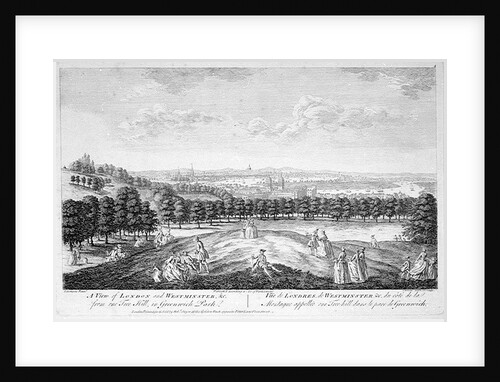 A View of London and Westminster, &c. from One Tree Hill, in Greenwich Park by Pieter Tillemans