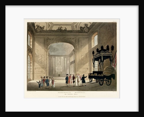 Greenwich Hospital. The Painted Hall by Augustus Charles Pugin
