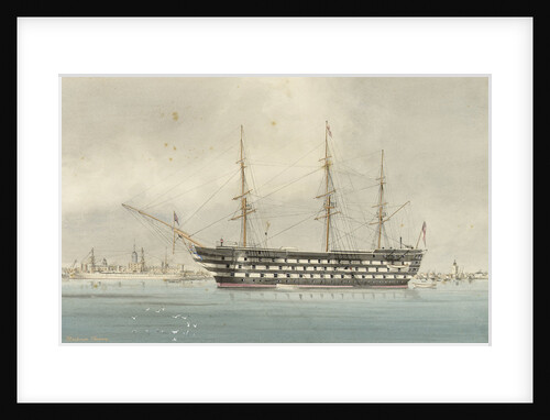 HMS 'Victory' on which Nelson died. Portsmouth by W. Mackenzie Thomson
