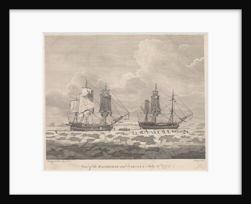 View of the 'Racehorse' and 'Carcass' July 31st 1773 by John Cleveley