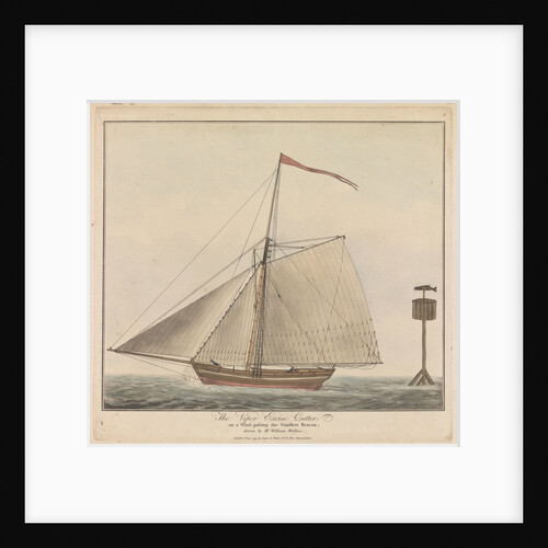 The 'Viper' Excise Cutter on a wind, passing the Gunfleet Beacon by William Wallace