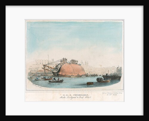 HMS 'Formidable' Malta Dockyard 31 January 1843 by Schranz Brothers