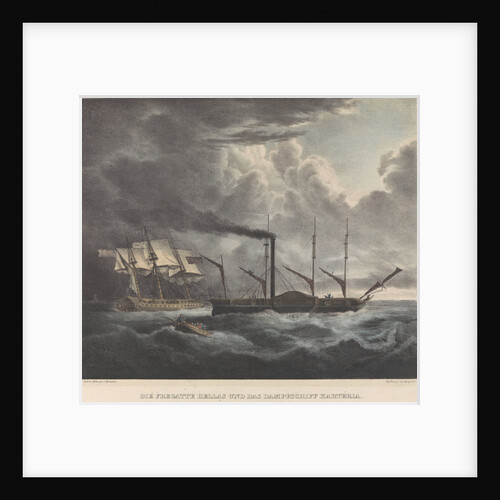 The frigate 'Hellas' and the steamship 'Karteria' by Krazeisen