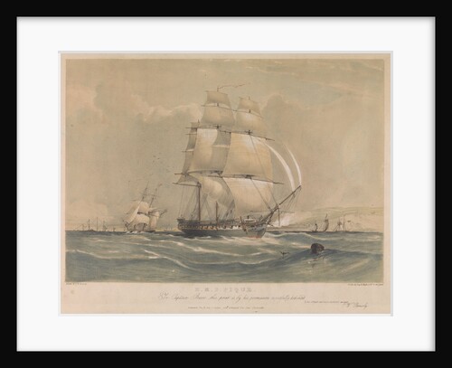 H.M.S. 'Pique' To Captain Boxer this print is by his permission respectfully dedicated by Oswald Walter Brierly