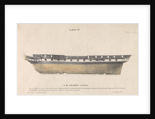 HMS frigate 'Pique' as she appeared in Dock at Portsmouth by I. C. Shetkey