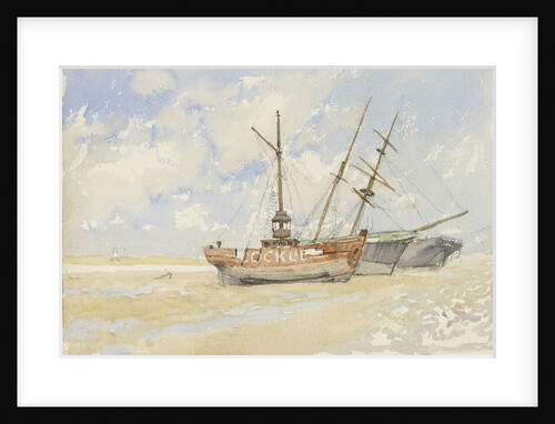 The lightship 'Cockle' near Great Yarmouth, circa 1890 by Nelson Dawson