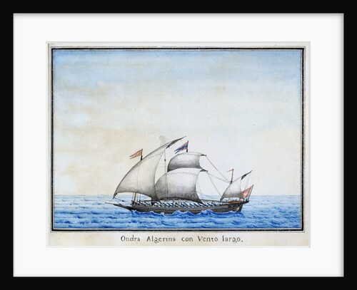 Algerian galley at sea by unknown