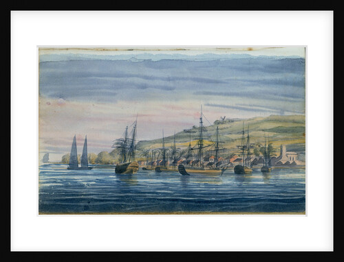 View of Bridgtown and part of Carlisle bay in the Island of Barbadoes by Edward Pelham Brenton