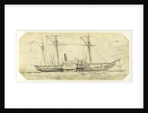 HMS 'Driver' at Ledsund, Aland Islands, 3 August 1854 by Oswald Walter Brierly