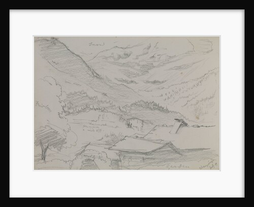 Mountainous countryside at Champery by John Brett