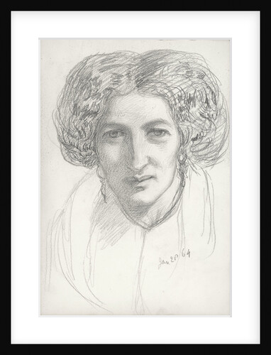 Head and shoulders portrait of a woman by John Brett