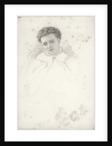 Unfinished portrait of a woman by John Brett