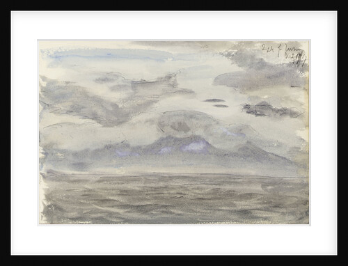 Seascape with cloudy sky by John Brett