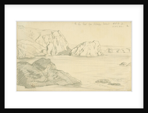 The Lion Rock from Aspasegas? Island, 4 October 1870 (on reverse) by John Brett