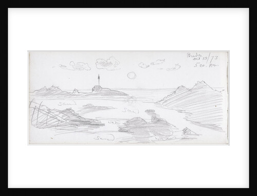 Sketch of seashore by John Brett