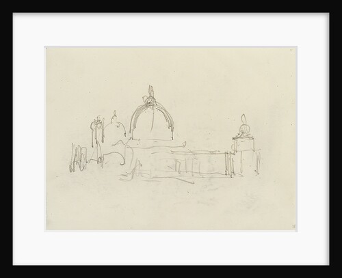 Slight sketch of Santa Maria della Salute and the Dogana, Venice by Nelson Dawson