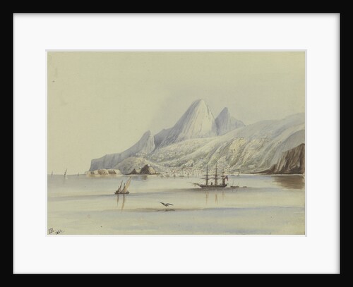 View of Madeira showing HMS 'Tribune' 1856 by Harry Edmund Edgell