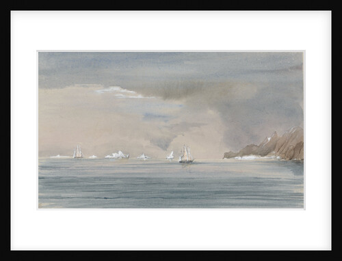 Icebergs off Cape Horn 1856 and showing HMS 'Tribune' by Harry Edmund Edgell