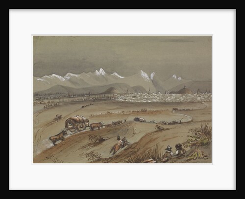 View of Santiago, Chile, 1857 showing the Andes by Harry Edmund Edgell