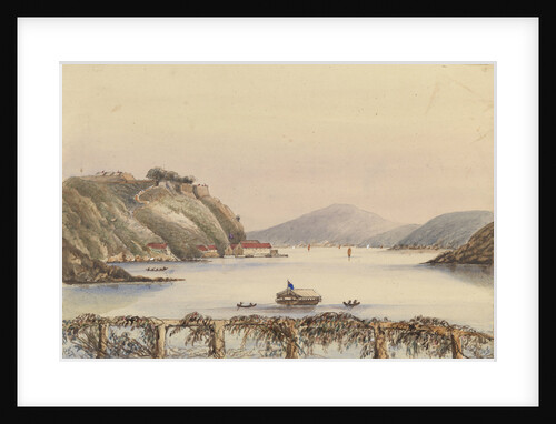 Dockyard at Trincomalee, Ceylon from the Admiralty House by Harry Edmund Edgell