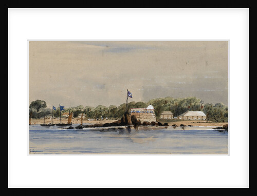 Laying the first stone of the Foul Point Lighthouse at Trincomalee, Ceylon, 1860 by Harry Edmund Edgell