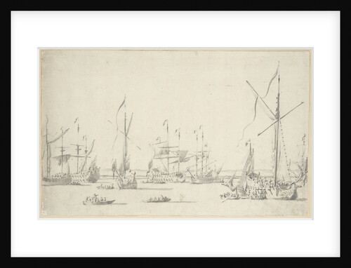 The Yachts and Ships at anchor near Sheerness by Willem van de Velde