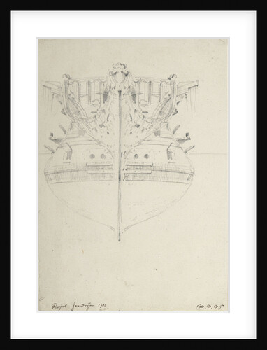 The bow of the 'Royal Sovereign' (1701) by Willem Van de Velde the Younger