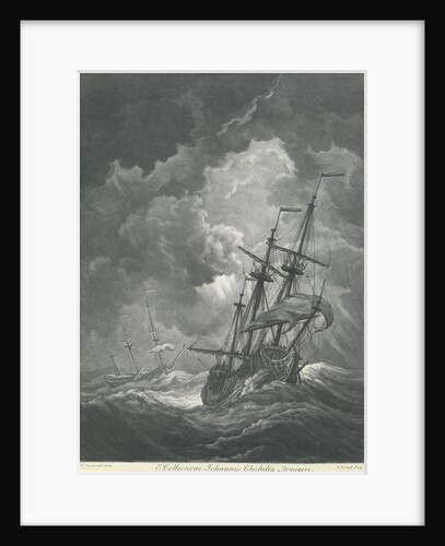 A ship scudding in a gale by Willem van de Velde the Elder