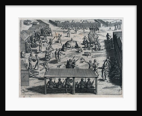 Voyage of the Dutch to the Gold Coast of Guinea, 1600. The market at Cape Corso by Johannus Theodorus de Bry
