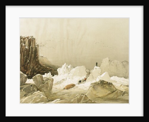 Sledging over Hummocky Ice, April 1853 by S. Gurney