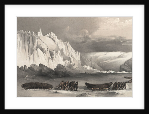 Division of sledges passing Cape Lady Franklin; extraordinary masses of ice pressed against the north shore of Bathurst Land by William Walter May