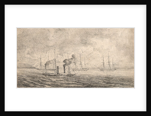 Sir John Franklin's expedition off Harwich and sketched from HMS 'Porcupine', May 1845 by unknown