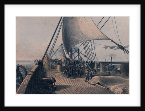 Forward deck cleared for the final attempt at grappling - 11 August 1865 by R. Dudley