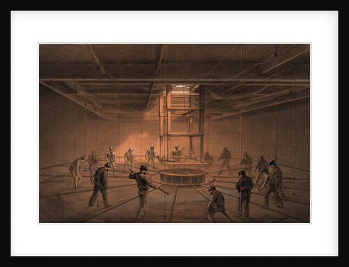 Interior of one of the tanks on board the 'Great Eastern'... (Cable passing out) by R. Dudley